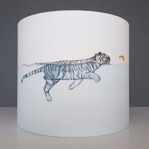 Sale Lampshade - 20cm swimming Tiger - Lamp Fitting