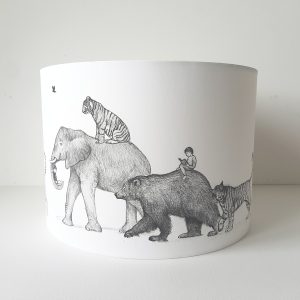 Sale Lampshade - 30cm Elephant and Friends - Lamp Fitting