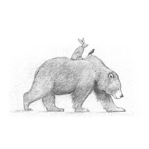Sale Print - Grizzly Bear and Hare
