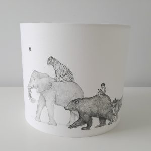 Sale Lampshade - 20cm Elephant and Friends - Lamp Fitting