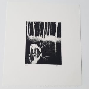 Sale Print - Deer Etching