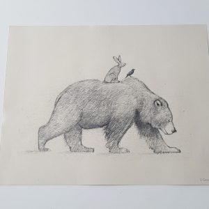Sale Print - Grizzly Bear and Hare