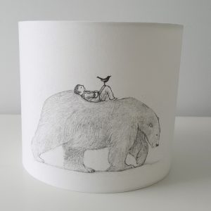 Sale Lampshade - 20cm Polar Bear and Boy - Lamp Fitting