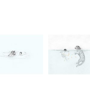 Sale Print - Tiger with Boy - Two Prints in One