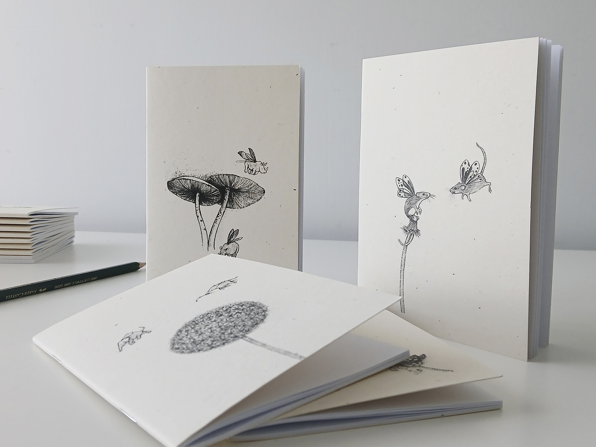 Small Notebooks A6 - Set of Four Things with Wings Notebooks - Image 6