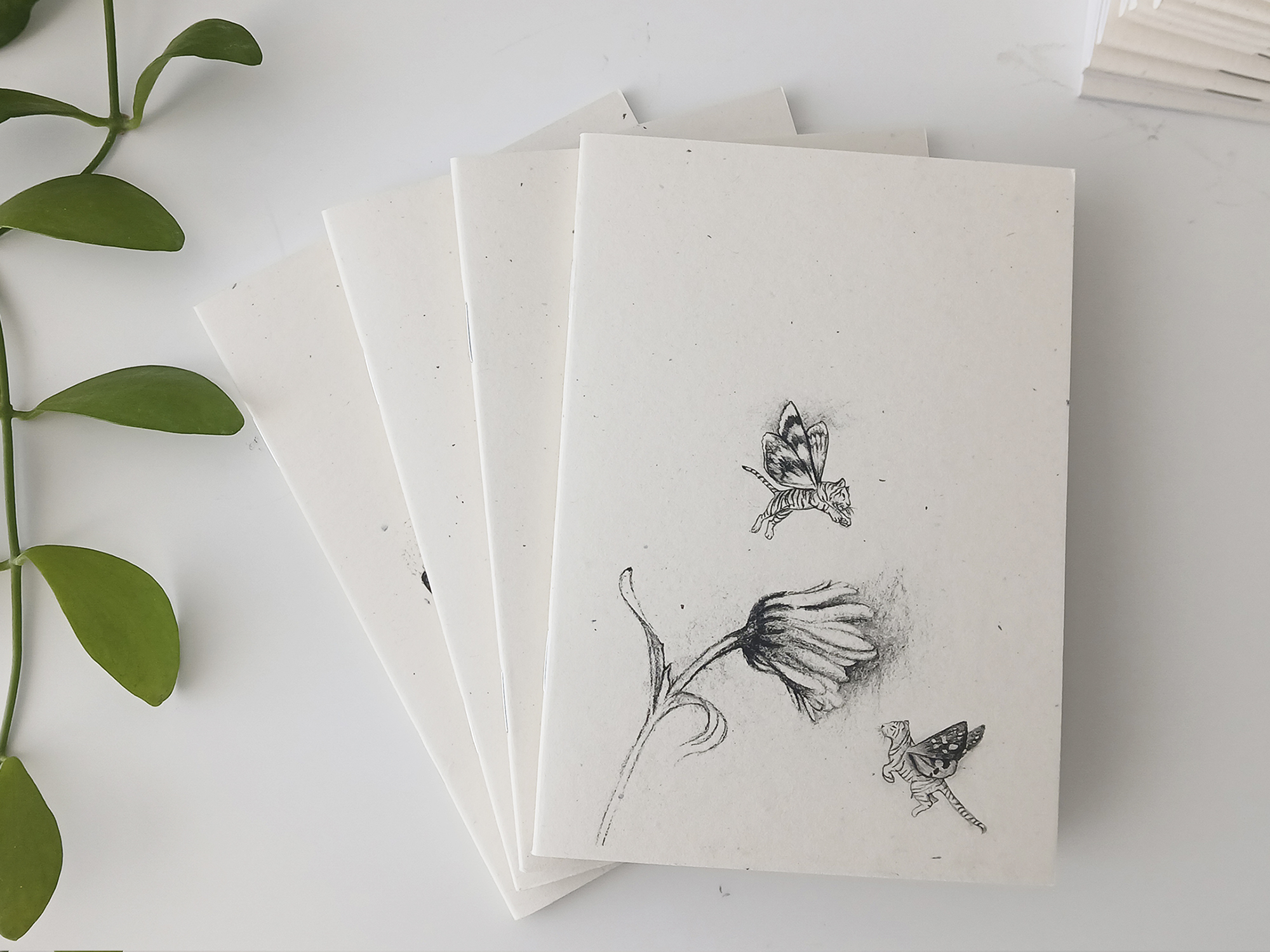 Small Notebooks A6 - Set of Four Things with Wings Notebooks - Image 4